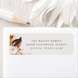 Elegant Fall Floral Return Address