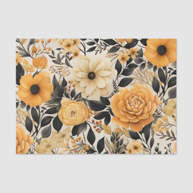 Elegant Fall Floral Seidenpapier (Vorderseite)