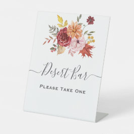 Elegant Fall Leaves Autumn Wedding  Sockelschild
