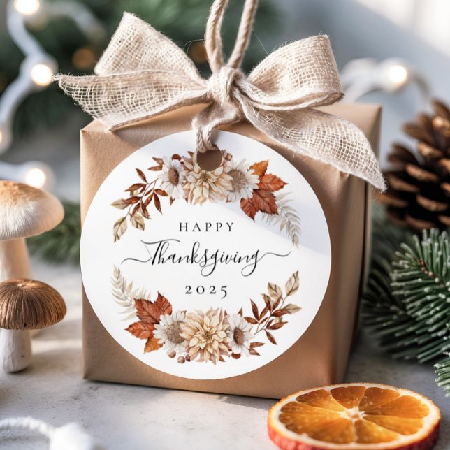 Elegant Fall Leaves Thanksgiving Geschenkanhänger (Von Creator hochgeladen)