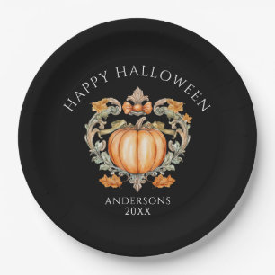 Elegant Fall Pumpkin Pappteller