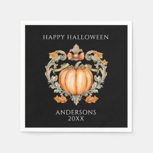 Elegant Fall Pumpkin Serviette