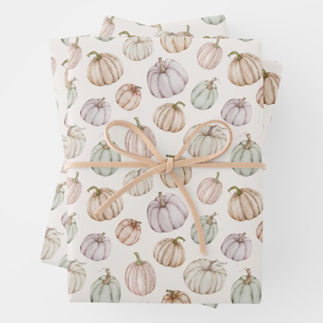 Elegant Fall Pumpkins Geschenkpapier Set (Beispiel)