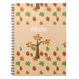 Elegant Fall Tree & Leaf Stilvoll Notizblock