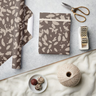 Elegant Falling Leaves Friendsgiving Geschenkpapier