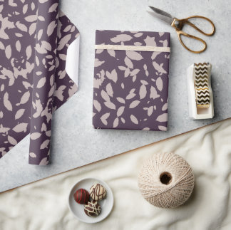 Elegant Falling Leaves Friendsgiving Geschenkpapier