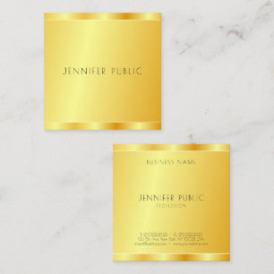 Elegant falsches Gold benutzerdefiniert modern pro Quadratische Visitenkarte