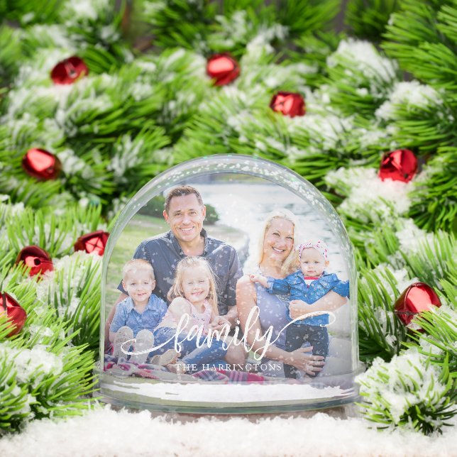 Elegant Family Photo Snow Globe Schneekugeln (Weihnachten)