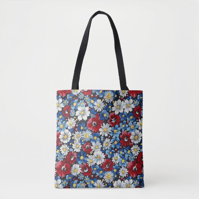 Elegant farbenfroh stilvoller Chic Modernes, flora Tasche (Vorderseite)