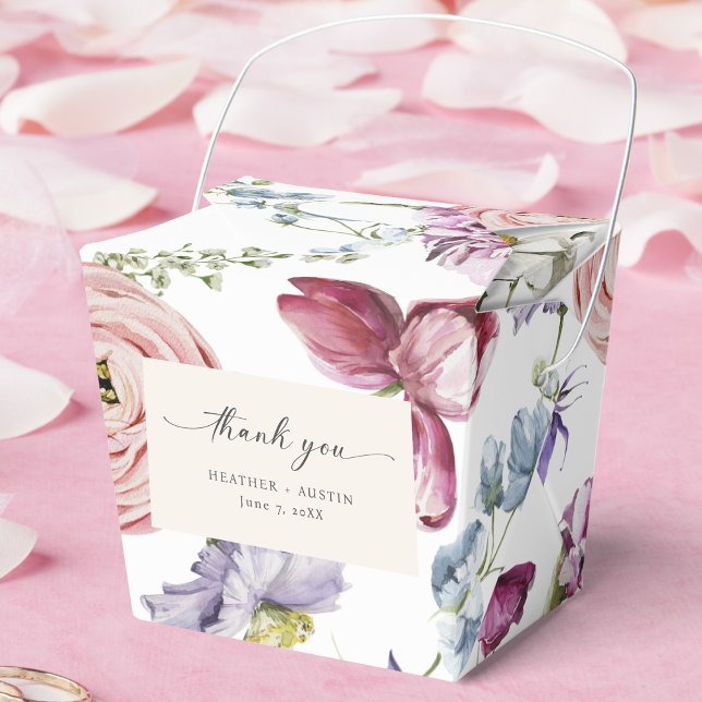 Elegant farbenfrohe Blumen Geschenkschachtel (Elegant Colorful Jewel Tone Floral Favor Boxes by Painted Paperie
)