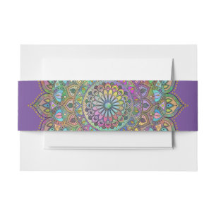 Elegant farbenfrohes Mandala Indien Stil 1 Einladungsbanderole