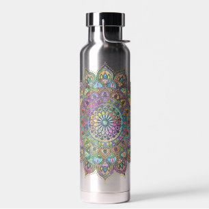 Elegant farbenfrohes Mandala Indien Stil 1 Trinkflasche