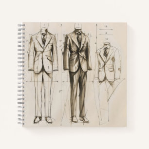Elegant Fashion Sketch Notizbuch
