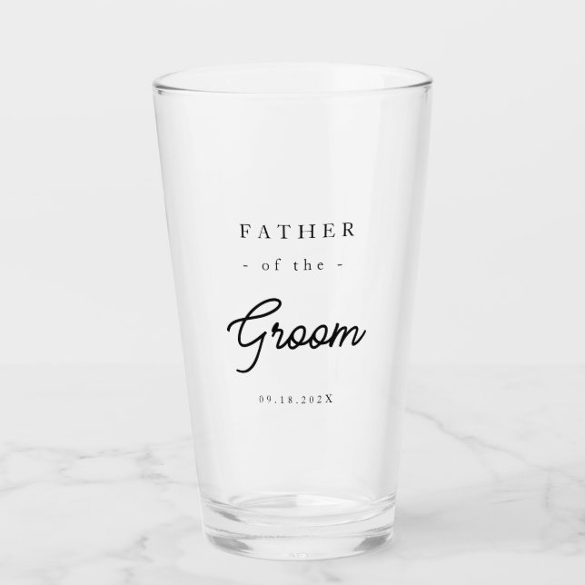 Elegant Father of the Groom Glas (Vorderseite)