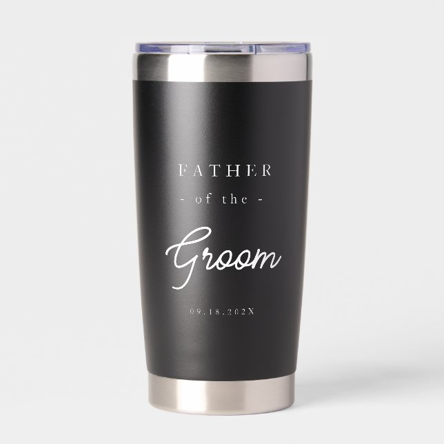 Elegant Father of the Groom Thermobecher (Vorderseite)