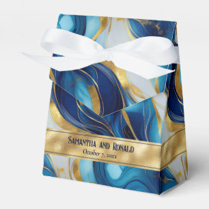 Elégant Faux Gold, Bleu & Marbre blanc Ballotins
