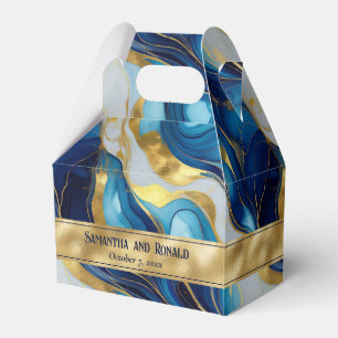 Elégant Faux Gold, Bleu & Marbre blanc Ballotins