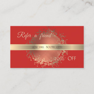 Élégant, Faux Gold, Carte de référence rouge