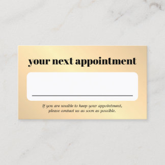 Elegant Faux Golden Bold Beauty Salon  Terminkarte