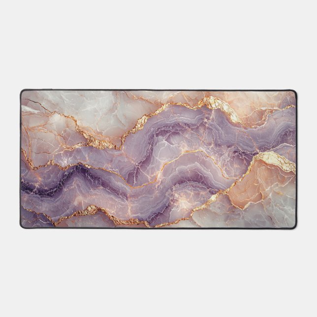 Elegant Faux Marble Mauves and Gold (Recto)
