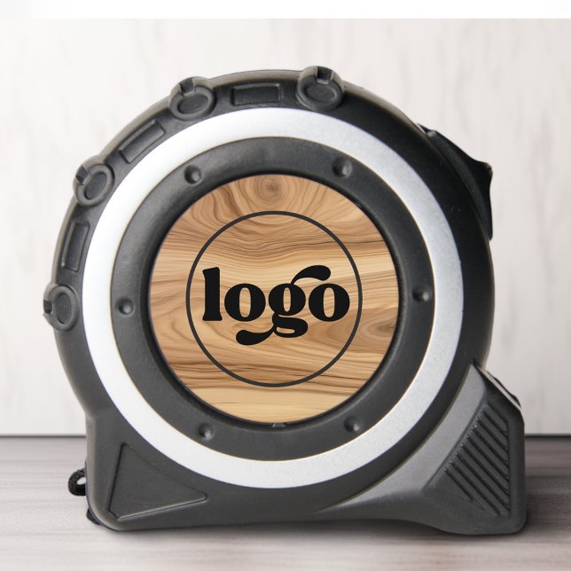 Elegant faux wood look custom logo maßband (Elegant faux wood look custom logo tape measure)