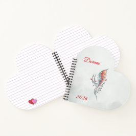 Elegant Feather Floral Watercolour  notebook  Notizbuch
