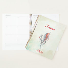 Elegant Feather Floral Watercolour  planner Planer