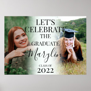 Elegant feiern wir das Graduate-2-Foto Poster