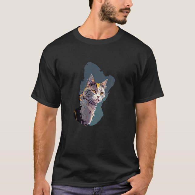 Elegant Feline The Persian Cat Long Sleeve T-Shirt (Vorderseite)