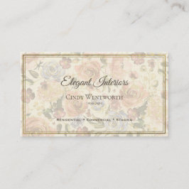Elegant Feminine Floral Visitenkarte