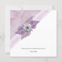 Elegant Fern Floral Marble Wedding