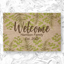 Elegant Ferns Familienname etabliert Begrüßungscoi