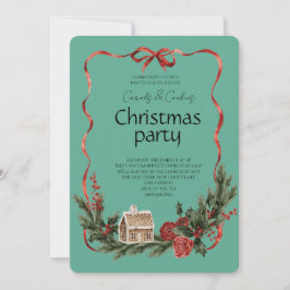Elegant Festive Christmas Party Einladung