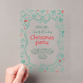 Elegant Festive Christmas Party Invitation Acryleinladungen