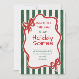 Elegant Festive Christmas Party Invitation Einladung