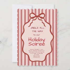 Elegant Festive Christmas Party Invitation Einladung