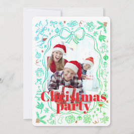 Elegant Festive Christmas Party Invitation Einladung