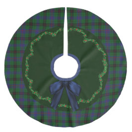 Elegant Festive Davidson Tartan Kariert Tree Skirt Polyester Weihnachtsbaumdecke