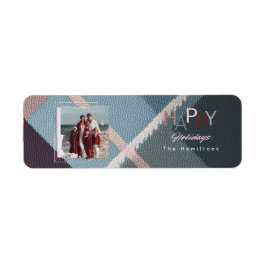 Elegant festive photo holiday return address