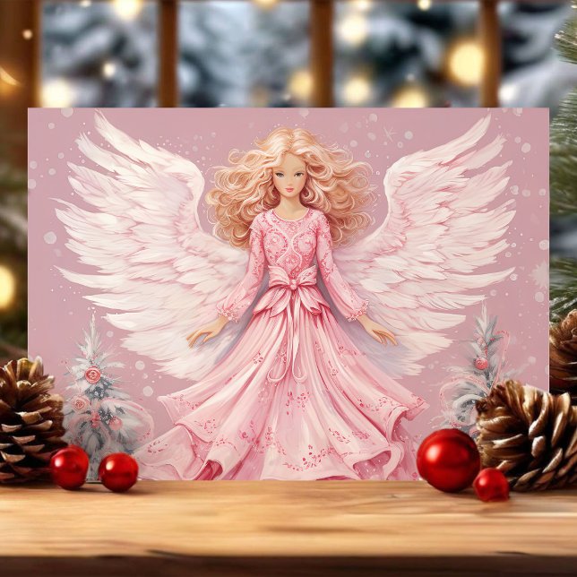 Elegant Festive Pink Angel Weihnachten (Von Creator hochgeladen)