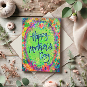 Elegant Fette Happy Mother’s Day Floral Pretty Boh Karte
