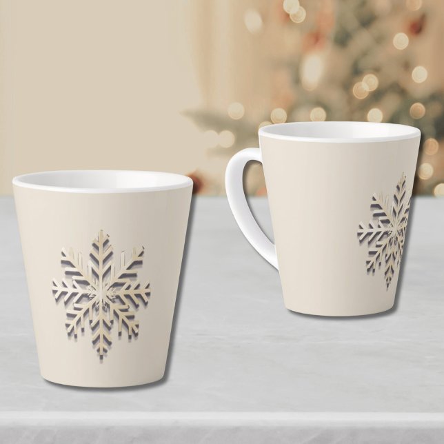 Élégant Feu de neige Fête Latte Mug (Créateur téléchargé)