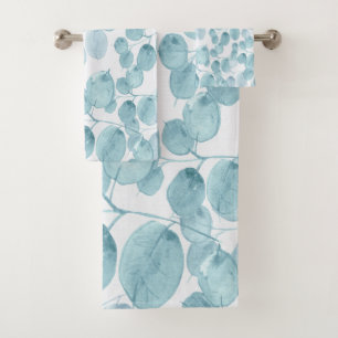 Elégant Feuille bleu Ditsy Motif