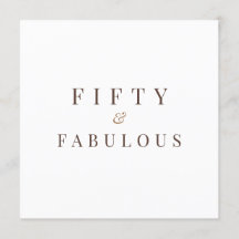 Elegant Fifty & Fabulous 50. Geburtstag
