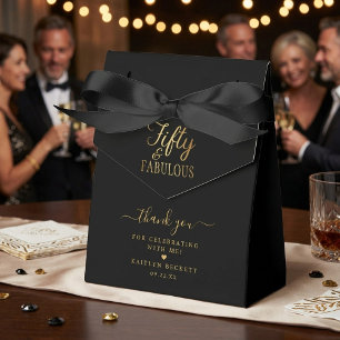 Elegant Fifty und Fabelhaft! 50. Geburtstagsfeier Geschenkschachtel
