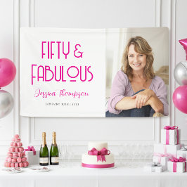 Elegant Fifty und Fabulous Art Deco 50. Geburtstag Banner