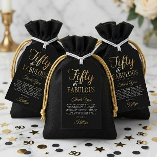 Elegant Fifty und Fantastisch! 50. Geburtstagsfeie Geschenkanhänger