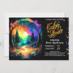 Elegant Fireflies Whimsical Baby Shower Einladung