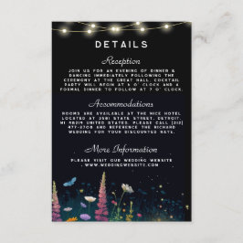 Elegant Firefly Rustic Wedding Einladung