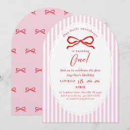 Elegant First Birthday Invitation. Einladung